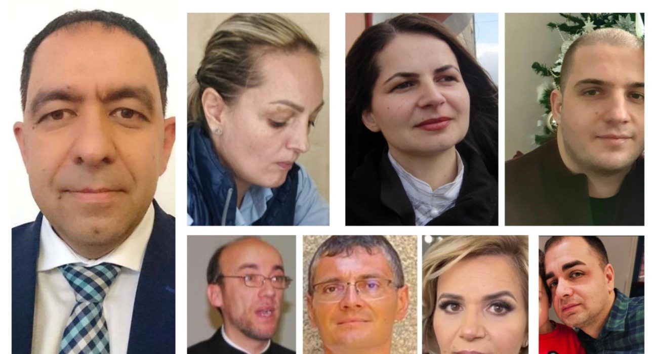 Fotografie ilustrativă cu mai mulți funcționari publici – judecători, procurori și polițiști – suspectați de corupție, fals și complicitate la abuzuri împotriva copiilor.