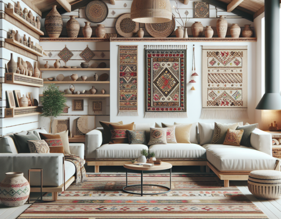 Crearea unui living modern cu influente traditionale romanesti