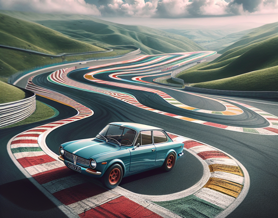 Dacia 1300 pe unul dintre cele mai cunoscute circuite