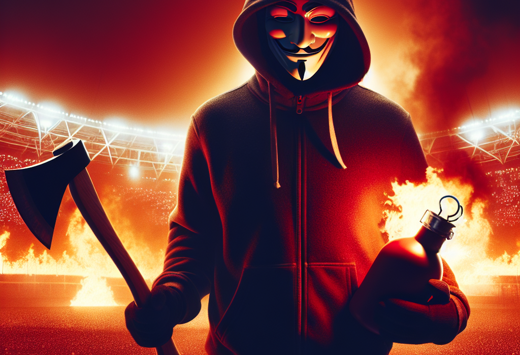 Incident grav la EURO 2024 Individ cu topor si Molotov VIDEO