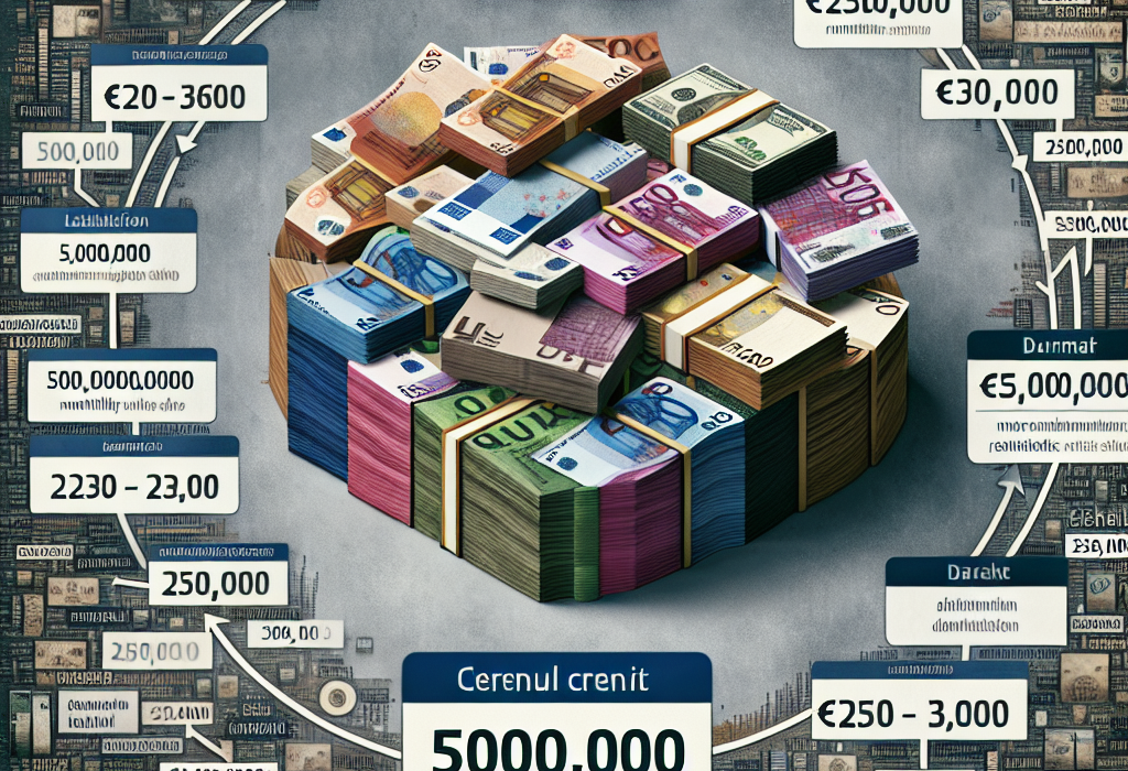 Suma necesara pentru a face un credit de 50.000 de euro este de aproximativ 230 300 de euro lunar in functie de banca