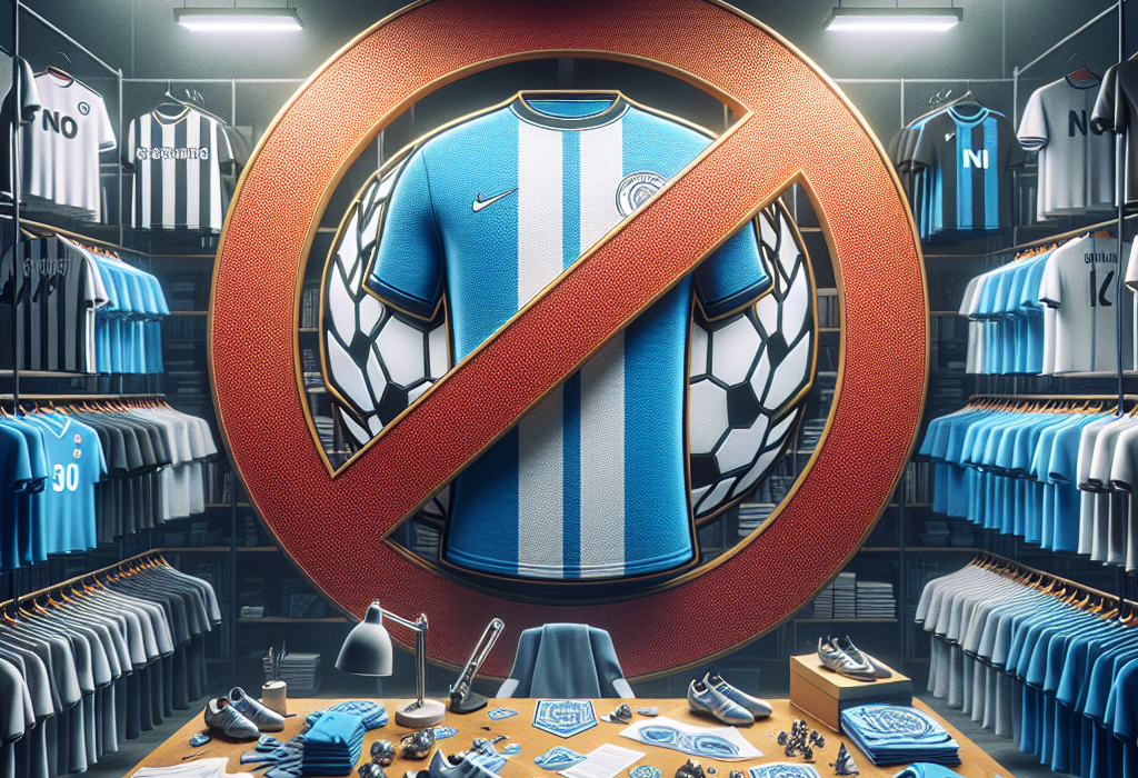 Tricourile contrafacute sunt interzise la clubul de fotbal
