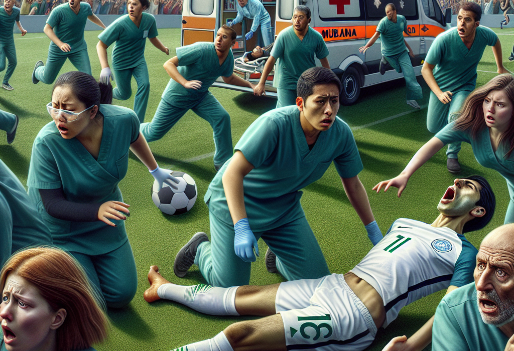 Fotbalistul de 19 ani a fost luat cu ambulanta