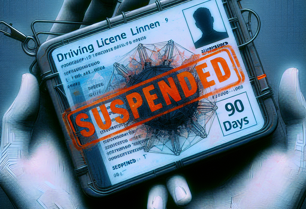 Permisul auto este suspendat pentru 90 de zile