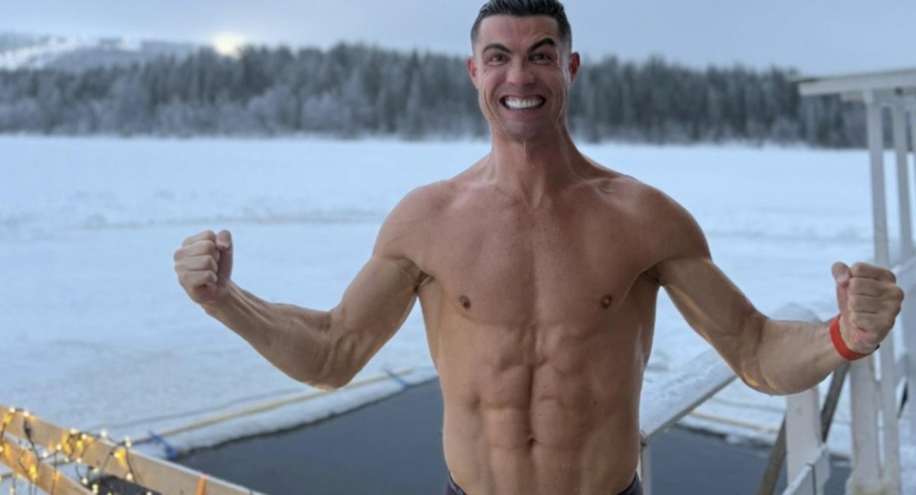 Cristiano Ronaldo aparitie spectaculoasa in Laponia Baie afara la temperaturi sub zero